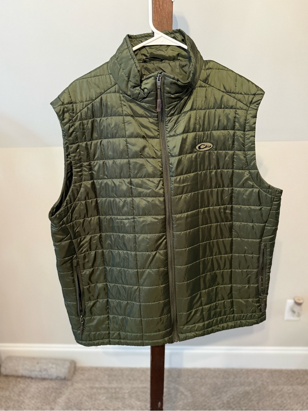 Drake Olive Green Quilted Men's Packable Vest